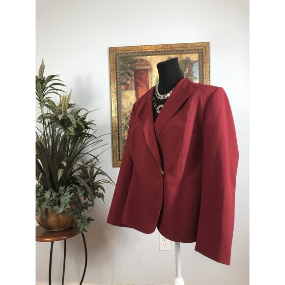 John Meyer Women Plus Jacket 16W Long Sleeve Lined Clueless Preppy Office Siren - Picture 7 of 11